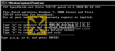 TCP Optimizer main window