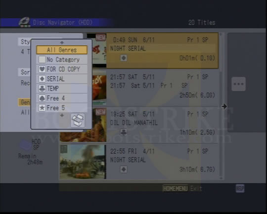 Sorting and Viewing Options