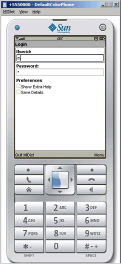 Login Screen