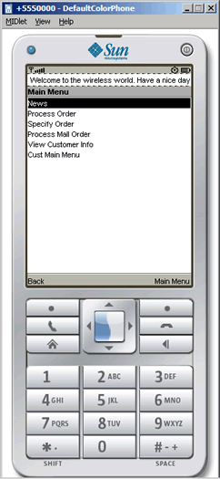 Menu Options