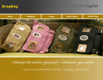 BragBag, the photo-bag that puts you in control of changing the pictures, new in Singapore, a hit in Europe. BragPack, practical cotton hip pack when you are traveling, on the beach or simply want your hands free.