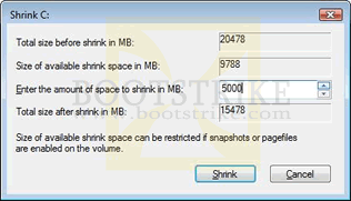 Shrink Volume