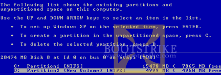 Select Drive to Install to