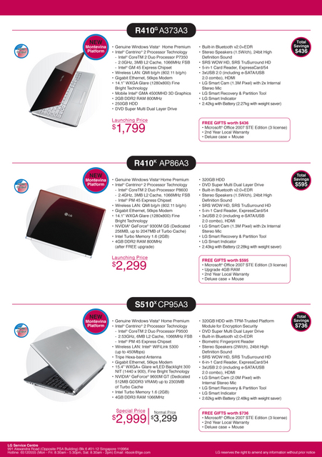 Laptop Price List: Comex 2008 Scanned image brochure price list of Lg ...